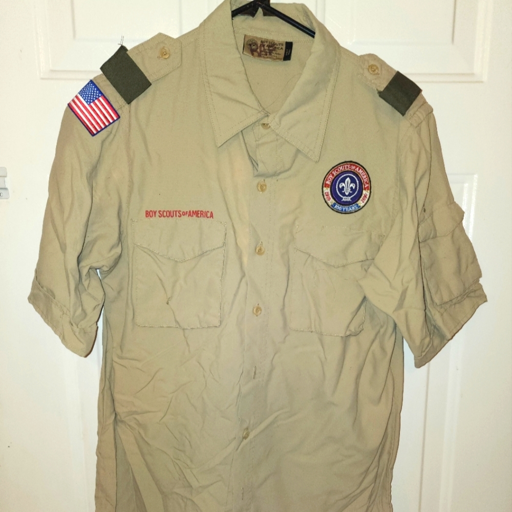 BSA Boy Scout Adult Uniform Shirt - Used Men's Small